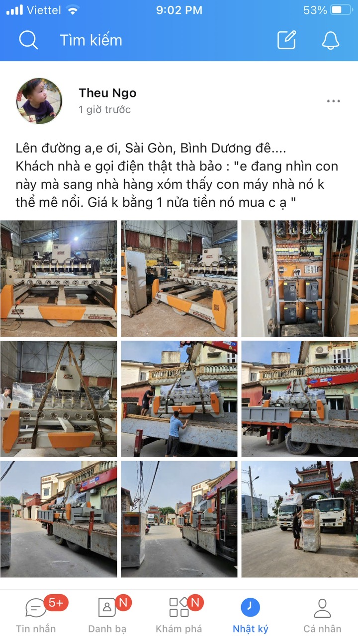 Giao máy đục tượng CNC khách hàng Bình Dương